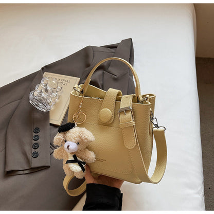 Trendy Bucket Bag Casual PU Tote Bag for Daily Use