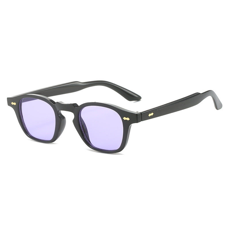 Trendy Punk Hip Hop Square Sunglasses with Metal Blends
