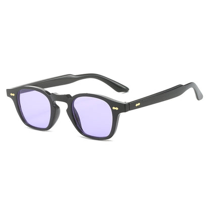 Trendy Punk Hip Hop Square Sunglasses with Metal Blends