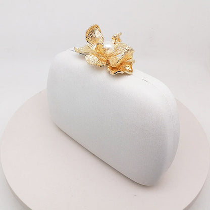 Chic Floral Evening Clutch Bag in Pastel Colors