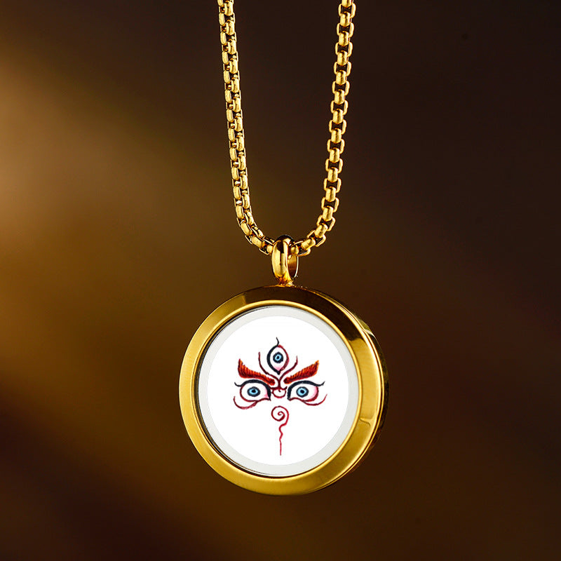 Tangka Gawu Box Zalam Tangka Prajna Eye Wealth God Eye Can Be Opened To Hold Things Zalam Pendant