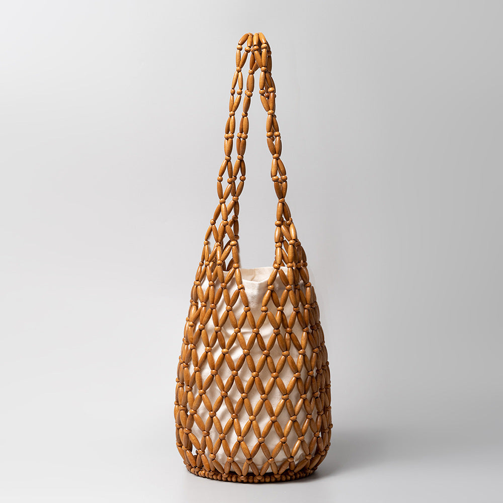 Hallow Wooden Bead Handmade Bags