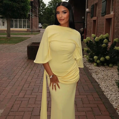 Sexy Backless Ruched Bodycon Dress With Off-Shoulder Design