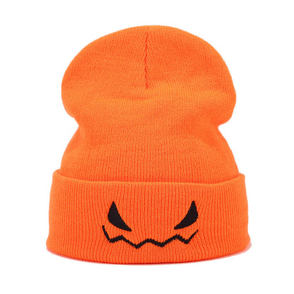 Funny Halloween Pumpkin Winter Warm Beanie Hat