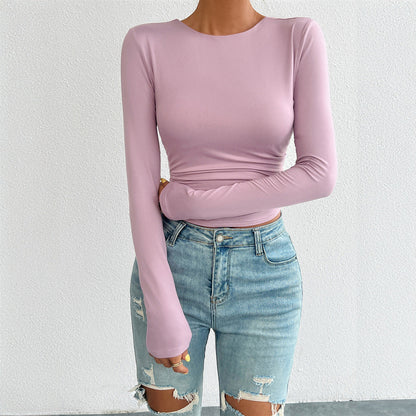 Casual Slim-Fit Knit Long Sleeve Top