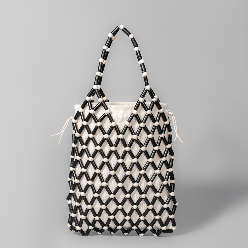 Hallow Wooden Bead Handbags