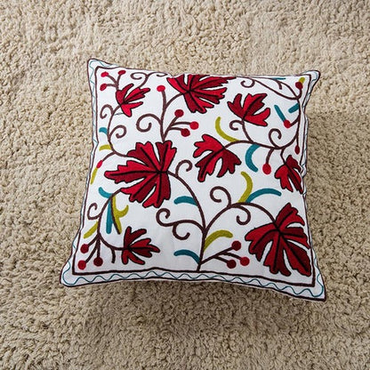 Towel Embroidered Cushion Cover Pillow Cover 45X45 Cotton Canvas Backrest Sofa Fresh Nordic Fashion