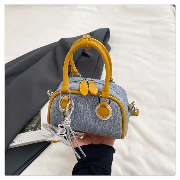 Trendy Shell Bag for Women - Stylish Denim Crossbody