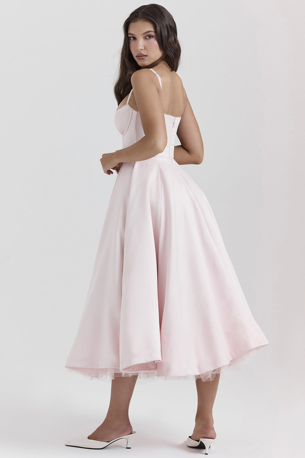Layered Sweet Spaghetti Puffy Party Dress