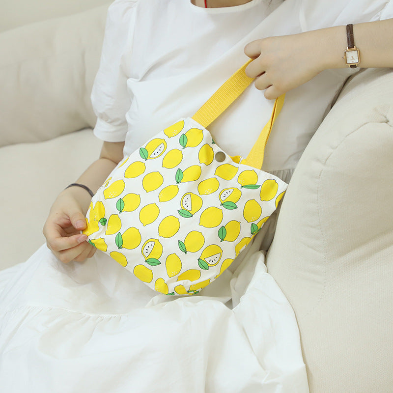 Cotton Mini Tote Bag Lightweight Summer Floral Handbag