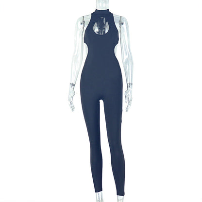 Casual Hollow Out Backless Jumpsuit For Women