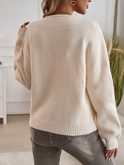 Solid Color String Tie Loose Cardigan