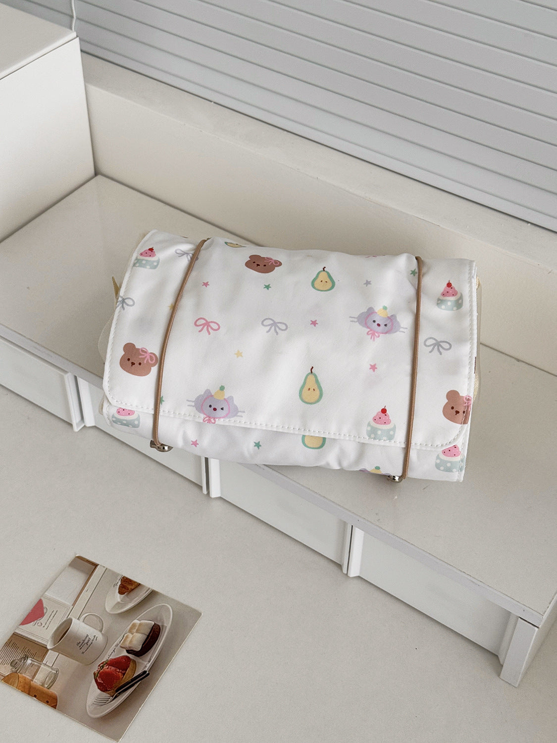 Cute Bear Makeup Bag Portable Large Capacity Travel Organizer