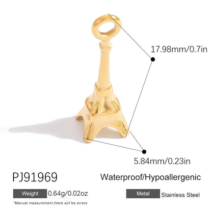 Stainless Steel DIY Enamel Pendant Accessories - 18K Gold Color Retention