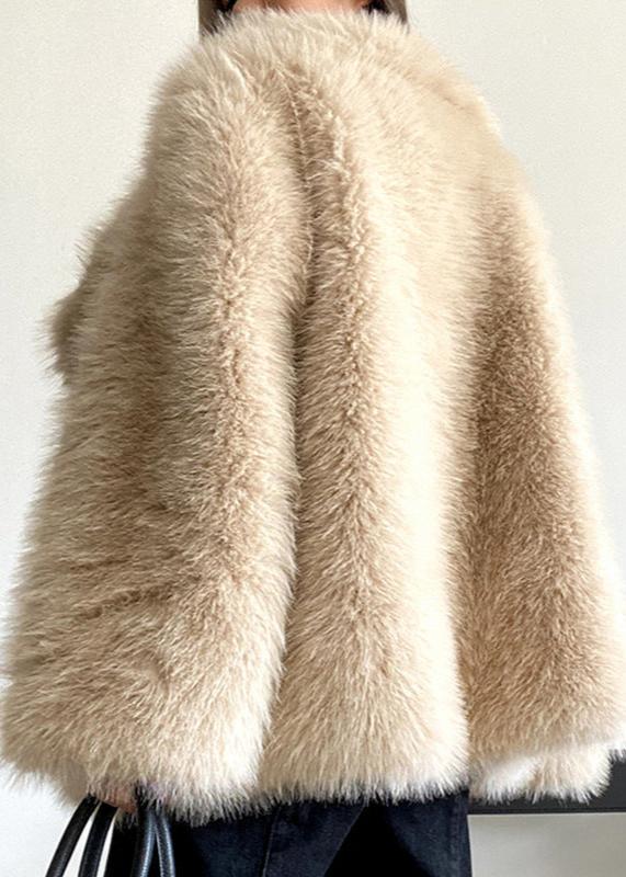 Suit Collar Fur Coat Premium Plush Material
