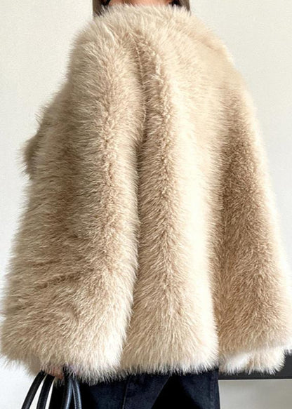 Suit Collar Fur Coat Premium Plush Material