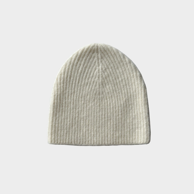 Solid Color Wool Blend Knit Beanie for Men and Women