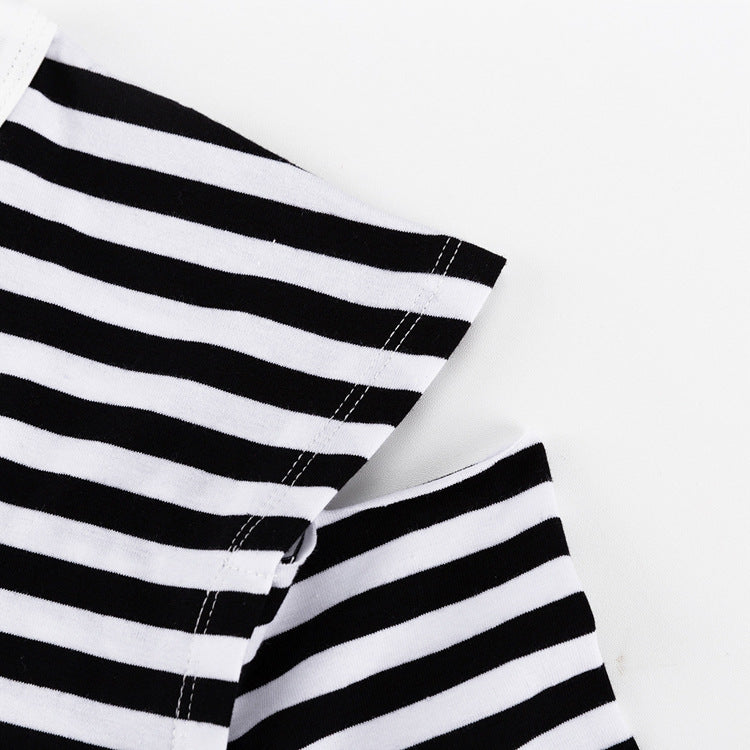 Trendy Striped Round Neck Long Sleeve Shirt
