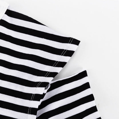 Trendy Striped Round Neck Long Sleeve Shirt