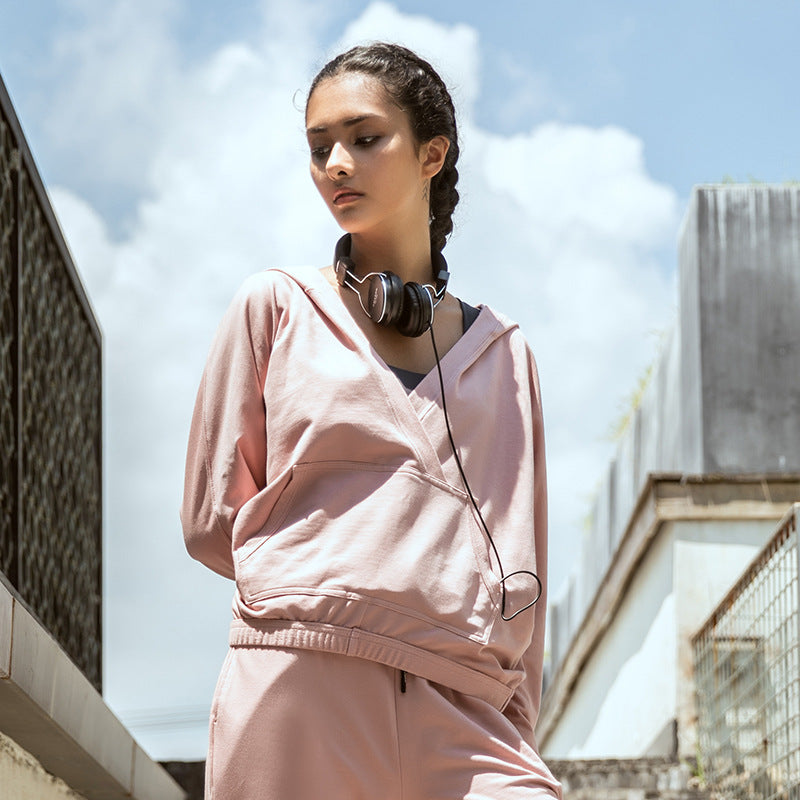 Yoga Sportswear New Solid Color Fitness And Leisure Yoga Clothes Women'S Outdoor Running Sweater Hoodie Long Sleeve Coat