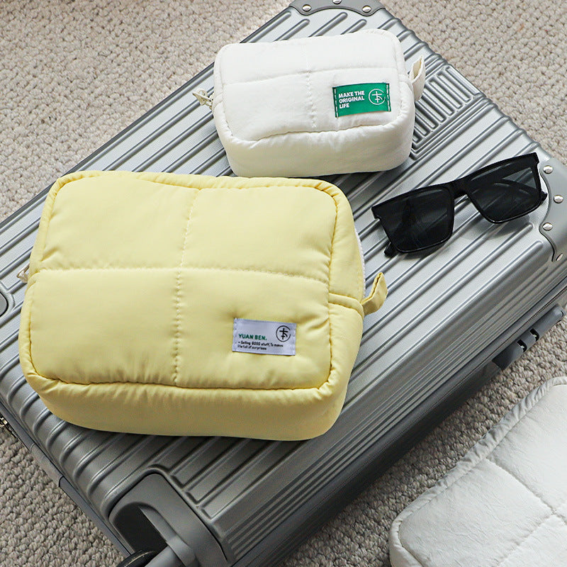 Solid Color Nylon Waterproof Makeup Bag