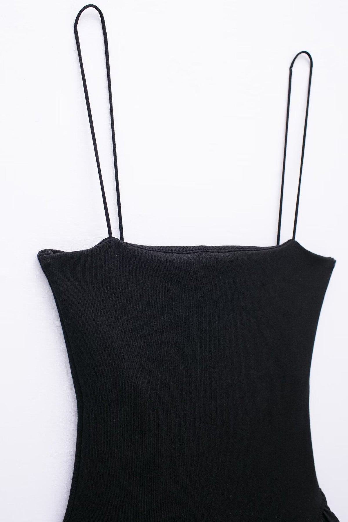 Solid Color Sleeveless Spaghetti Strap Dress