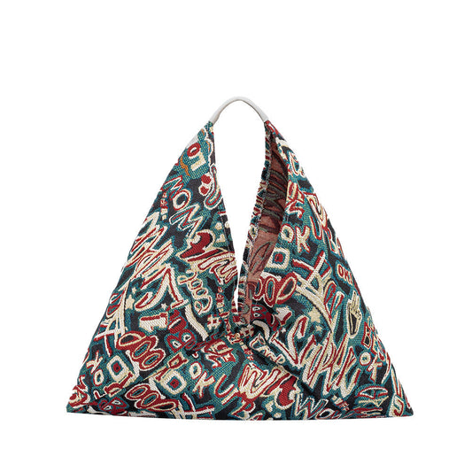 Print Daily Triangle Handbag