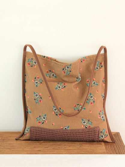 Cloth Bag Ethnic Style Women'S Bag Commuting One-Shoulder Canvas Bag Vintage Chinese Style Cloth Bag Bag Woman