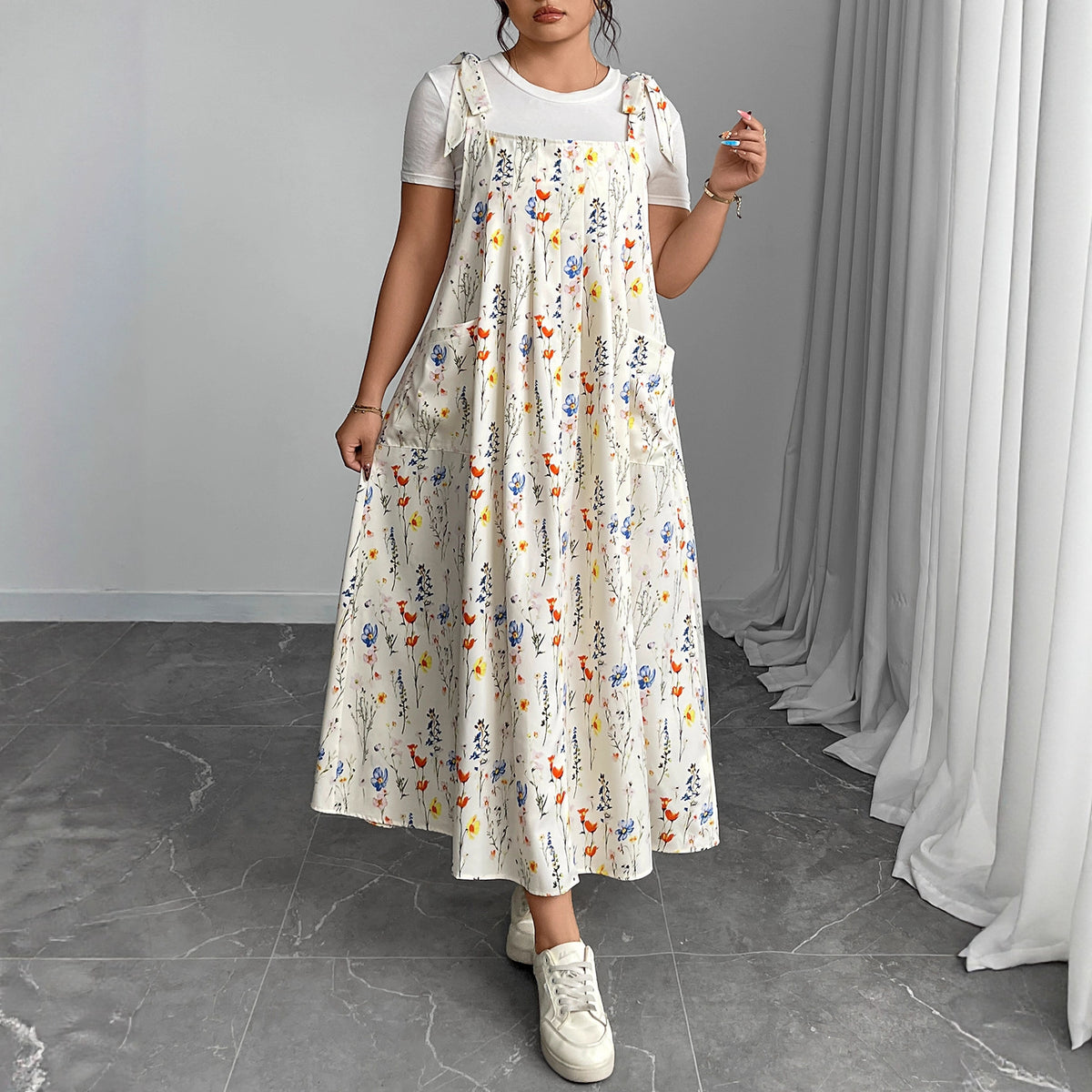 Plus Size Elegant Maxi Dress With Relaxed Fit