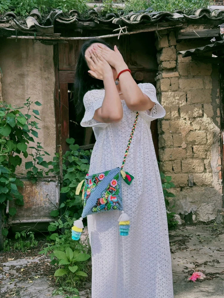 Ethnic Style Embroidered Bag, Change Bag