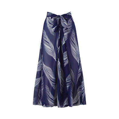 Feather Print Swimwear with Cover