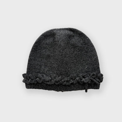 Cute Bowknot Wool Blend Beanie for Women