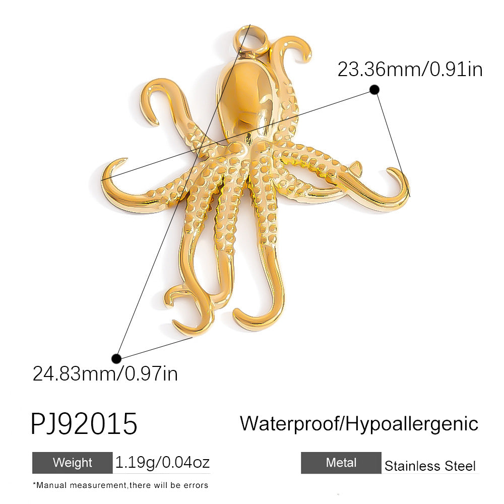 Stylish Ocean-Themed Stainless Steel DIY Pendant Heart Fish Charm