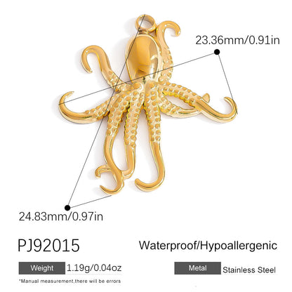 Stylish Ocean-Themed Stainless Steel DIY Pendant Heart Fish Charm