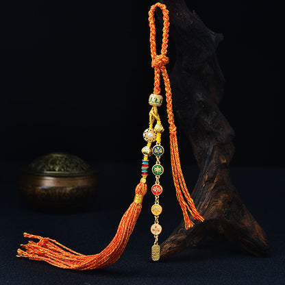Hand-Woven Pendant Lanyard, Bag Lanyard Can Be Hung, Tangkazakiram Ethnic Style Retro