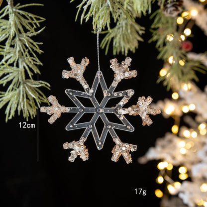 Snowflake Sequins Transparent Christmas Tree Hanging