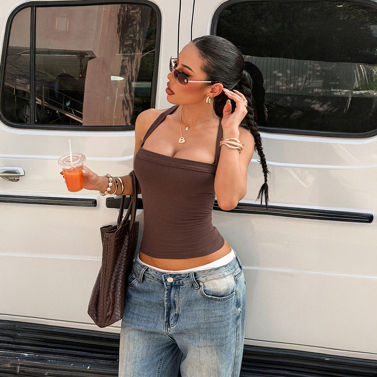 Y2K Sexy Strapless Crop Top Women's Fashion