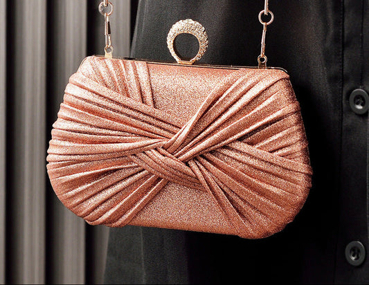 Fashionable Evening Clutch Bag With Bow Detail Retro Style