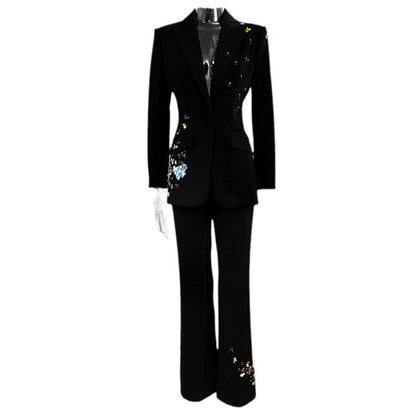 Colorful Sequin Blazer Pants Set