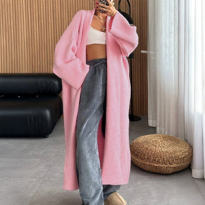 Fashionable Long Sleeve Knit Cardigan Coats for Women