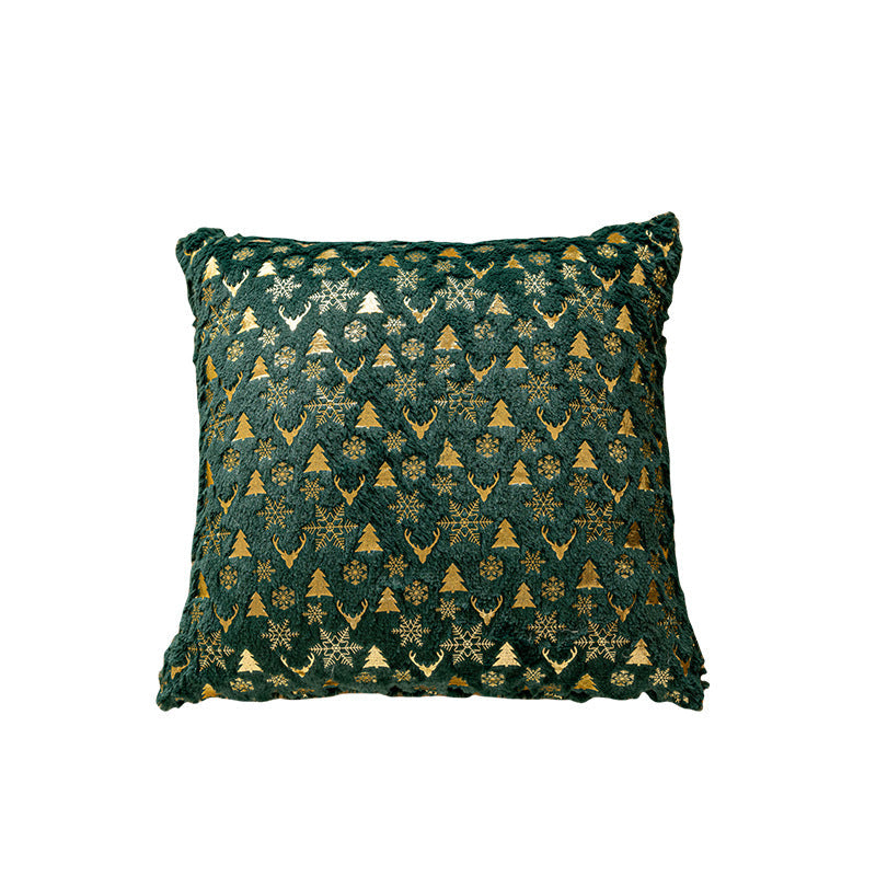 Soft Plush Christmas Snowflake Square Pillow Covers
