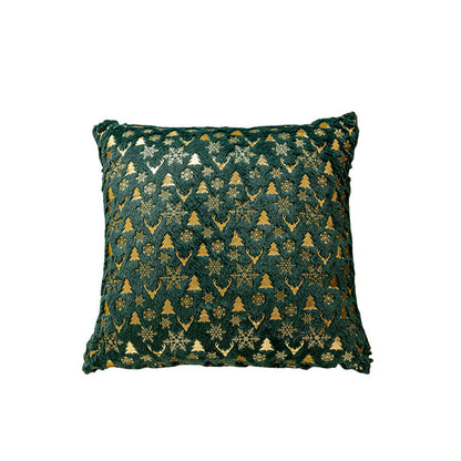 Soft Plush Christmas Snowflake Square Pillow Covers