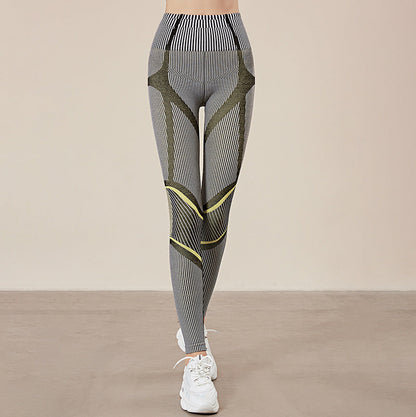 Seamless High-Stretch Fitness Pants Women'S High-Waist Tight-Fitting Hip Pants Training Yoga Pants Women