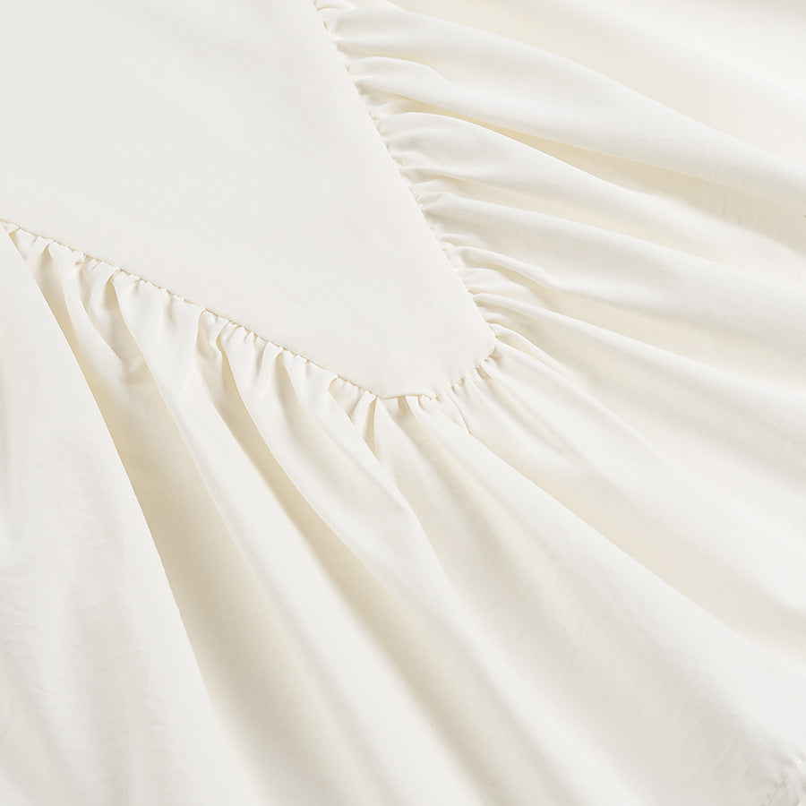 Solid Color Ruched Sleeveless Tank Top