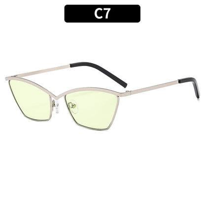 Trendy Irregular Metal Sunglasses Stylish UV400 Protection