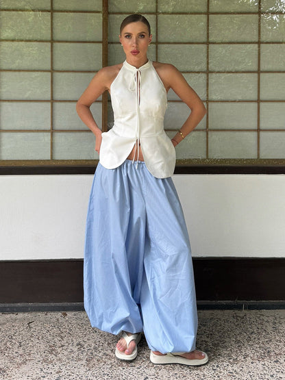 Casual Loose Lantern Pants Comfortable Cotton Trousers