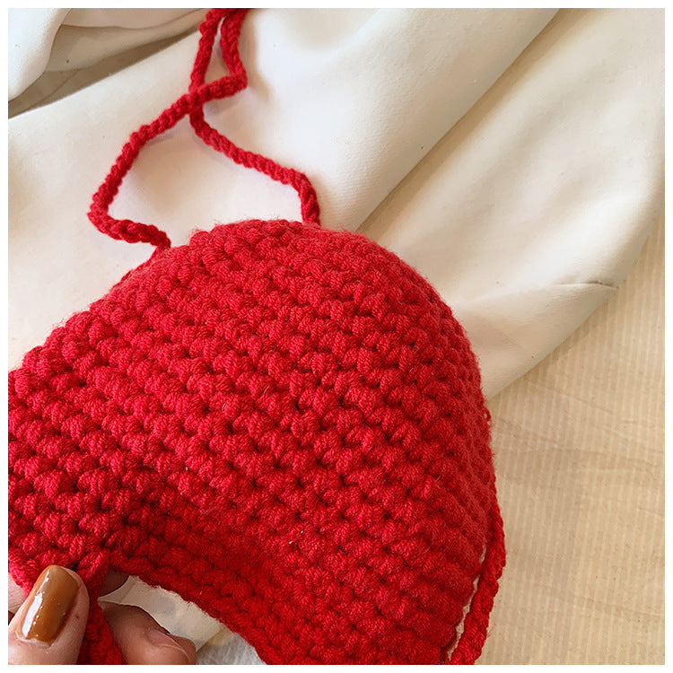 Trendy Santa Claus Crochet Christmas Shoulder Bag