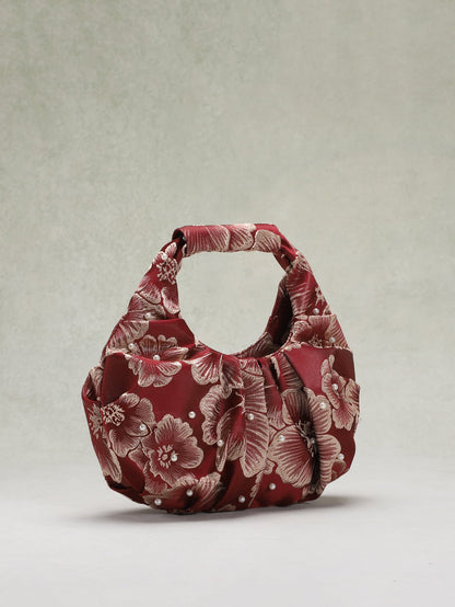 Vintage Floral Print Chinese Style Fabric Handbag
