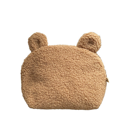 Cute Plush Makeup Bag Large Capacity Portable Shell Storage Bag