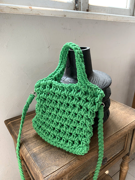 Woven Crossbody Bag for Women Stylish Cotton Blend Daily Use